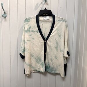 Zoe Couture Hand Dyed Slouchy Sleeveless Cardigan Silk Cashmere